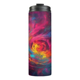 Neon Mystical Wirbel Thermal Tumbler Thermosbecher