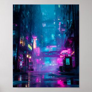 Neon nach Mitternacht Poster