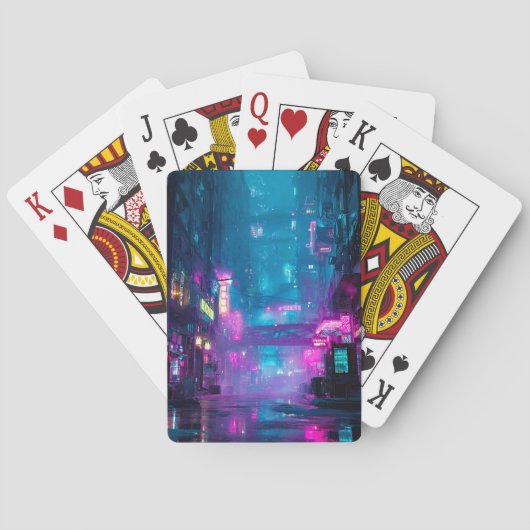 Neon nach Mitternacht Spielkarten (Rückseite)