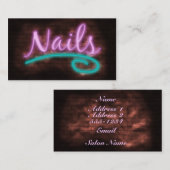 Neon nagelt Techniker Visitenkarte (Vorne/Hinten)