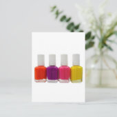 Neon Nail Polish Postkarte (Stehend Vorderseite)