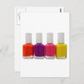 Neon Nail Polish Postkarte (Vorne/Hinten)