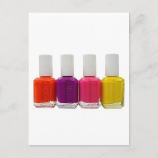 Neon Nail Polish Postkarte