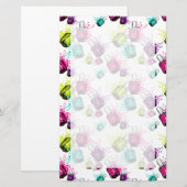 Neon Nail Polnisches Muster Briefpapier (Vorne/Hinten)