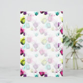 Neon Nail Polnisches Muster Briefpapier (Stehend Vorderseite)