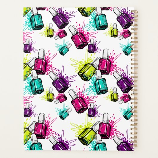 Neon Nail Polnisches Muster Planer (Rückseite)