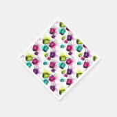 Neon Nail Polnisches Muster Serviette (Ecke)