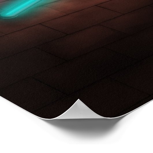 Neon Nails Sign Poster (Ecke)