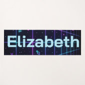 Neon Name Retro 80er  Yogamatte (Vorderseite (Horizontal))