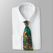 Neon Neck Tie - Rainbow Acid Dissolution design Krawatte (Gebunden)