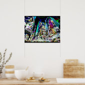 Neon New York City Poster (Küche)