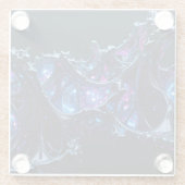 Neon Nexus: Interwoven Techno-Bio Struktur Glasuntersetzer (Rückseite)