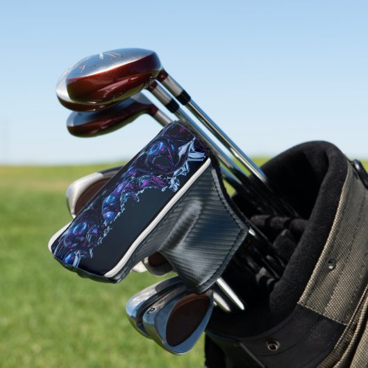 Neon Nexus: Interwoven Techno-Bio Struktur Golf Headcover (In Situ)