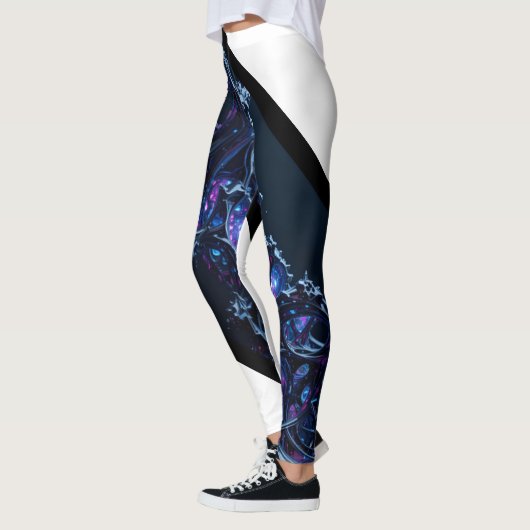 Neon Nexus: Interwoven Techno-Bio Struktur Leggings (Links)