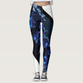 Neon Nexus: Interwoven Techno-Bio Struktur Leggings (Vorderseite)
