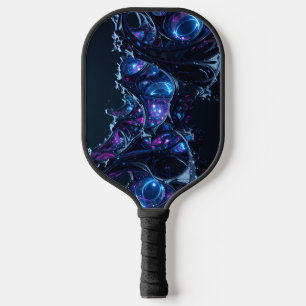 Neon Nexus: Interwoven Techno-Bio Struktur Pickleball Schläger