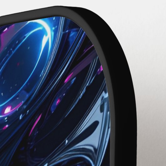 Neon Nexus: Interwoven Techno-Bio Struktur Pickleball Schläger (Linke Seite)