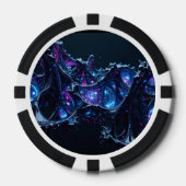 Neon Nexus: Interwoven Techno-Bio Struktur Pokerchips (Vorderseite)