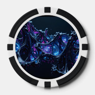 Neon Nexus: Interwoven Techno-Bio Struktur Pokerchips