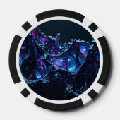 Neon Nexus: Interwoven Techno-Bio Struktur Pokerchips (Rückseite)