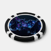 Neon Nexus: Interwoven Techno-Bio Struktur Pokerchips (Einzeln)