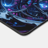 Neon Nexus: Interwoven Techno-Bio Struktur Schreibtischunterlage (Ecke)