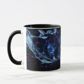 Neon Nexus: Interwoven Techno-Bio Struktur Tasse (Links)