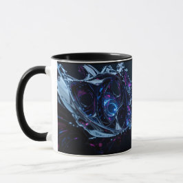 Neon Nexus: Interwoven Techno-Bio Struktur Tasse