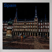 Neon Night Art von Madrid Poster (Vorne)