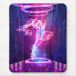 Neon Night Club Dancer Mousepad