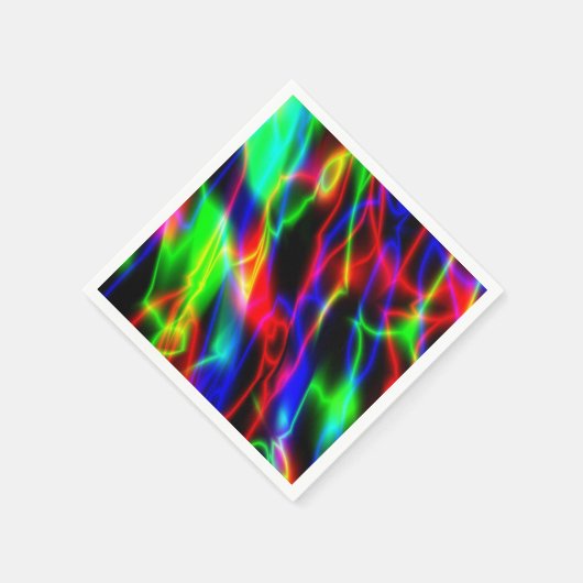 Neon Night Cocktail Napkin Serviette (Ecke)
