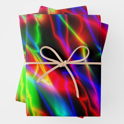 Neon Night Geschenkpapier Set (Beispiel)