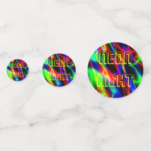 Neon Night Konfetti (Rückseiten)