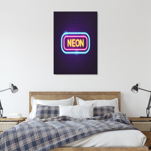 Neon Night Leinwanddruck (Insitu (Schlafzimmer))