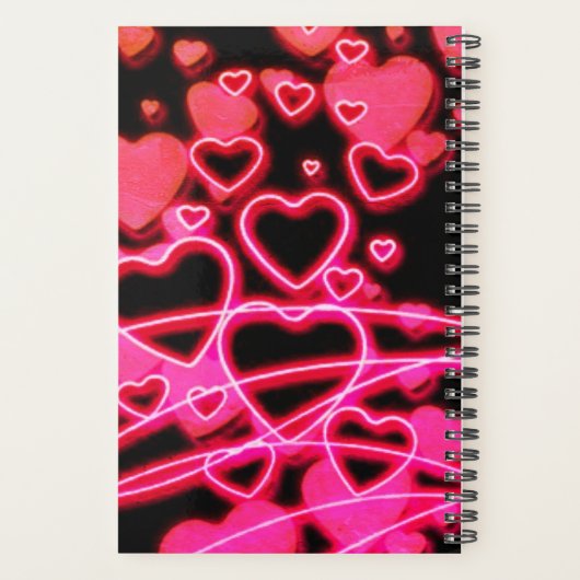 "Neon Night Party" Herz und Liebe Planer (Rückseite)