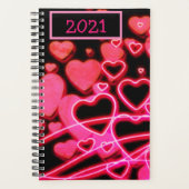 "Neon Night Party" Herz und Liebe Planer (Vorderseite)
