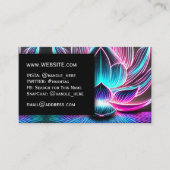 Neon Nightclub Lotus Blume Berufliche Führungskraf Visitenkarte (Vorderseite)