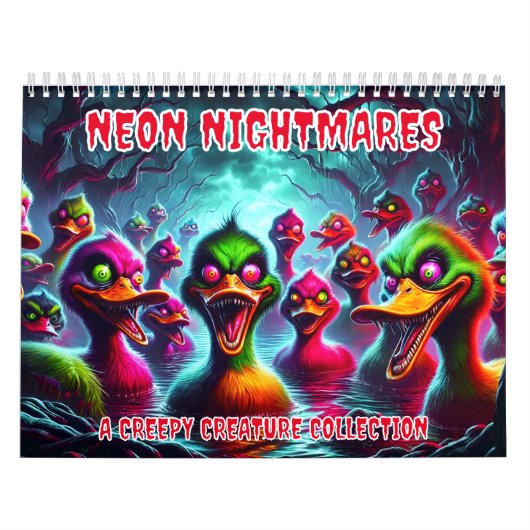 Neon Nightmares: Eine gruselige Kreaturensammlung Kalender (Titelbild)