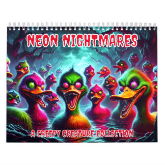 Neon Nightmares: Eine gruselige Kreaturensammlung Kalender