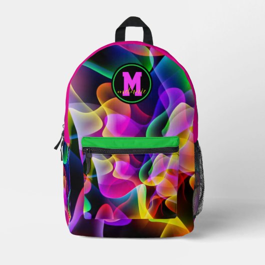 Neon Nights – Bright Seamless Shapes  Bedruckter Rucksack (Vorderseite)