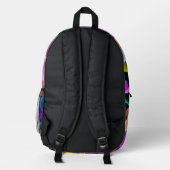 Neon Nights – Bright Seamless Shapes  Bedruckter Rucksack (Rückseite)