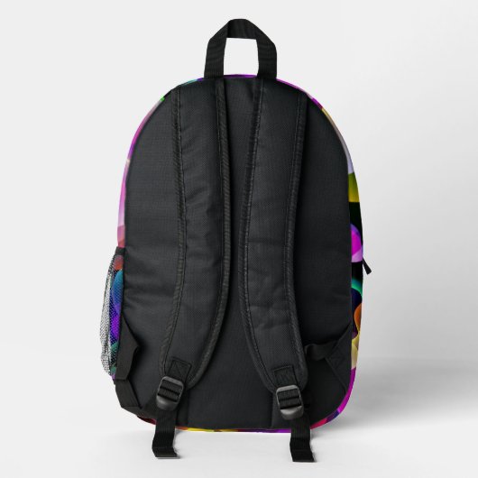Neon Nights – Bright Seamless Shapes  Bedruckter Rucksack (Rückseite)