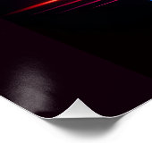 Neon Nights Miami Black Snake Illustration Poster (Ecke)