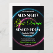 Neon Nights Prom Einladung zur High School (Vorne/Hinten)