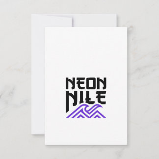 NEON NILE Wave Logo Grußkarte RSVP Karte