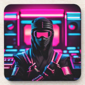 Neon Ninja Getränkeuntersetzer (Vorderseite)