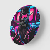 Neon Ninja Runde Wanduhr (Winkel)
