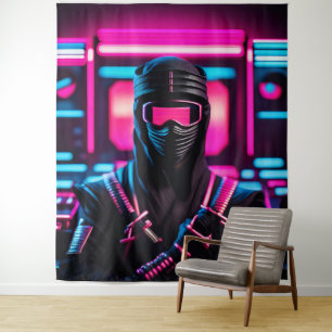 Neon Ninja Wandteppich