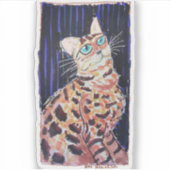 Neon Noir Bengal Cat Aufkleber (Vorderseite)