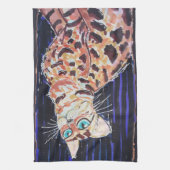 Neon Noir Bengal Cat Geschirrtuch (Vertikal)